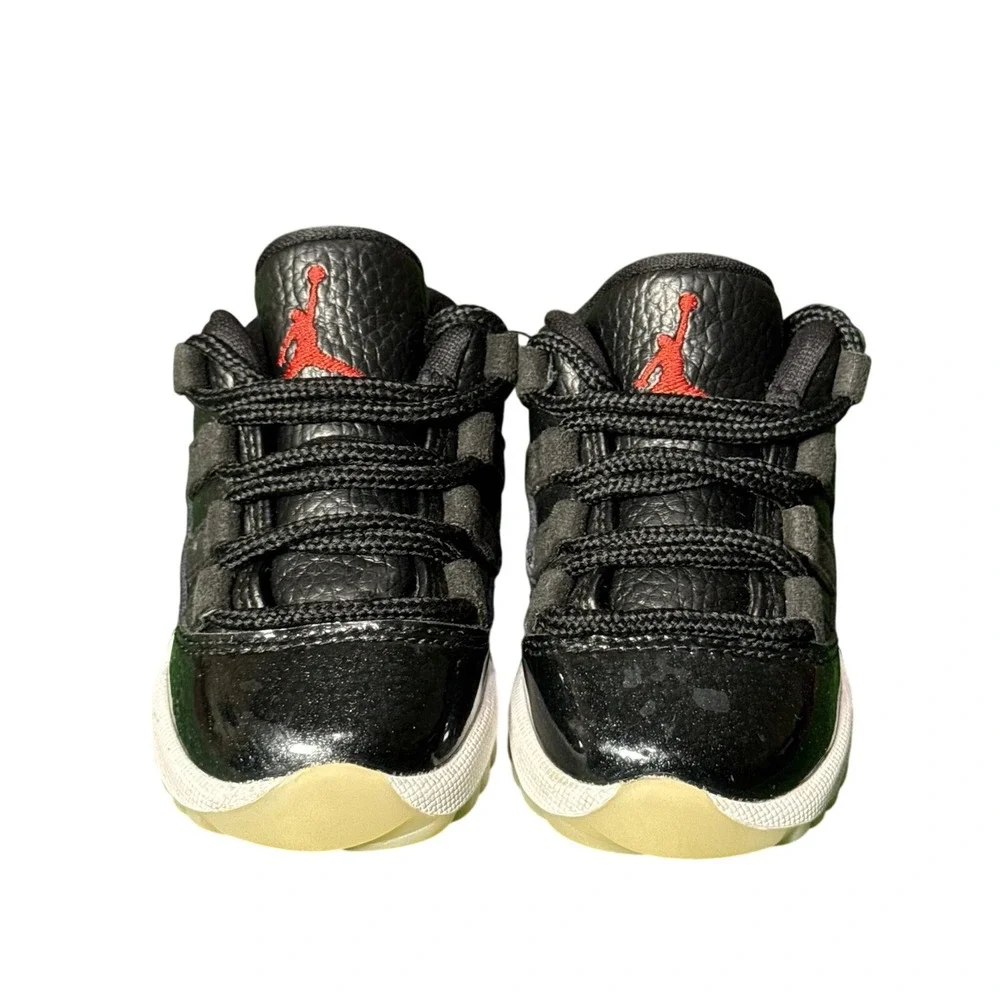 Nike‎ Air Jordan 11 Retro Low 72-10 Black White 505836-001 Toddler Size 5C